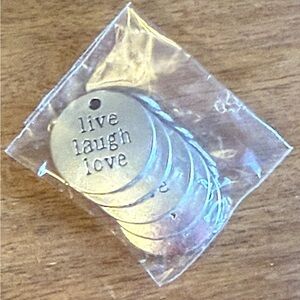 Silver Inspirational/ Beach stamped jewelry charm lot